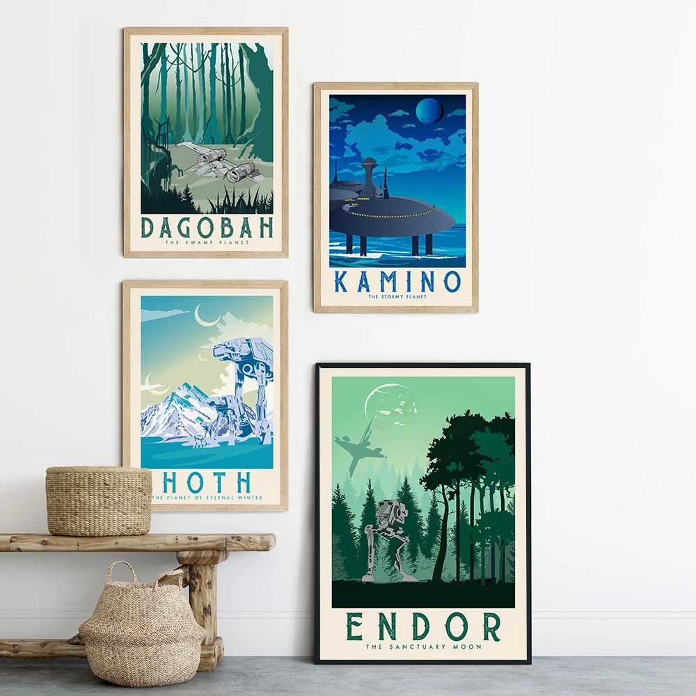 Home Decor How To - Jak Tatooine Endor malarstwo płótno z