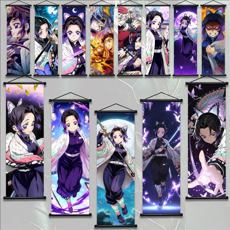 Home Decor Zone - Shinobu Kocho Demon Slayer Artystyczny Zwoj