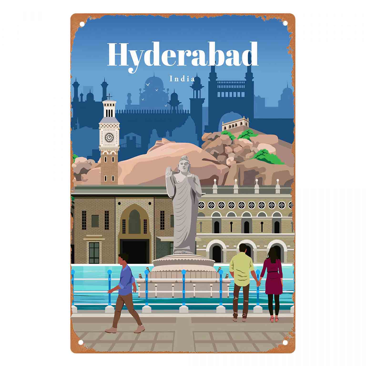 Home Decor Hyderabad - 2D PŁASKA METALOWA DEKORACJA ŚCIENNA Z