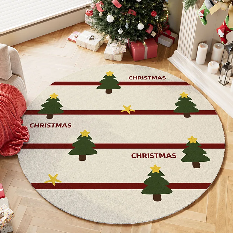 Home Xmas Decor Ideas - Okrągły dywan – przytulny wystrój domu
