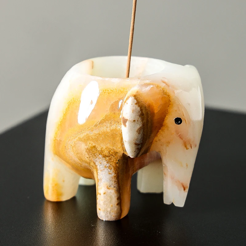 Incense Stick Holder - Biały Onyks Naturalny Marmurowy Podstawka na