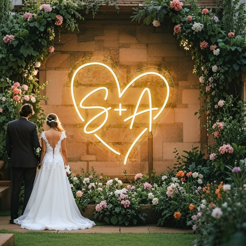 Home Decor Com - Neon LED w kształcie serca z