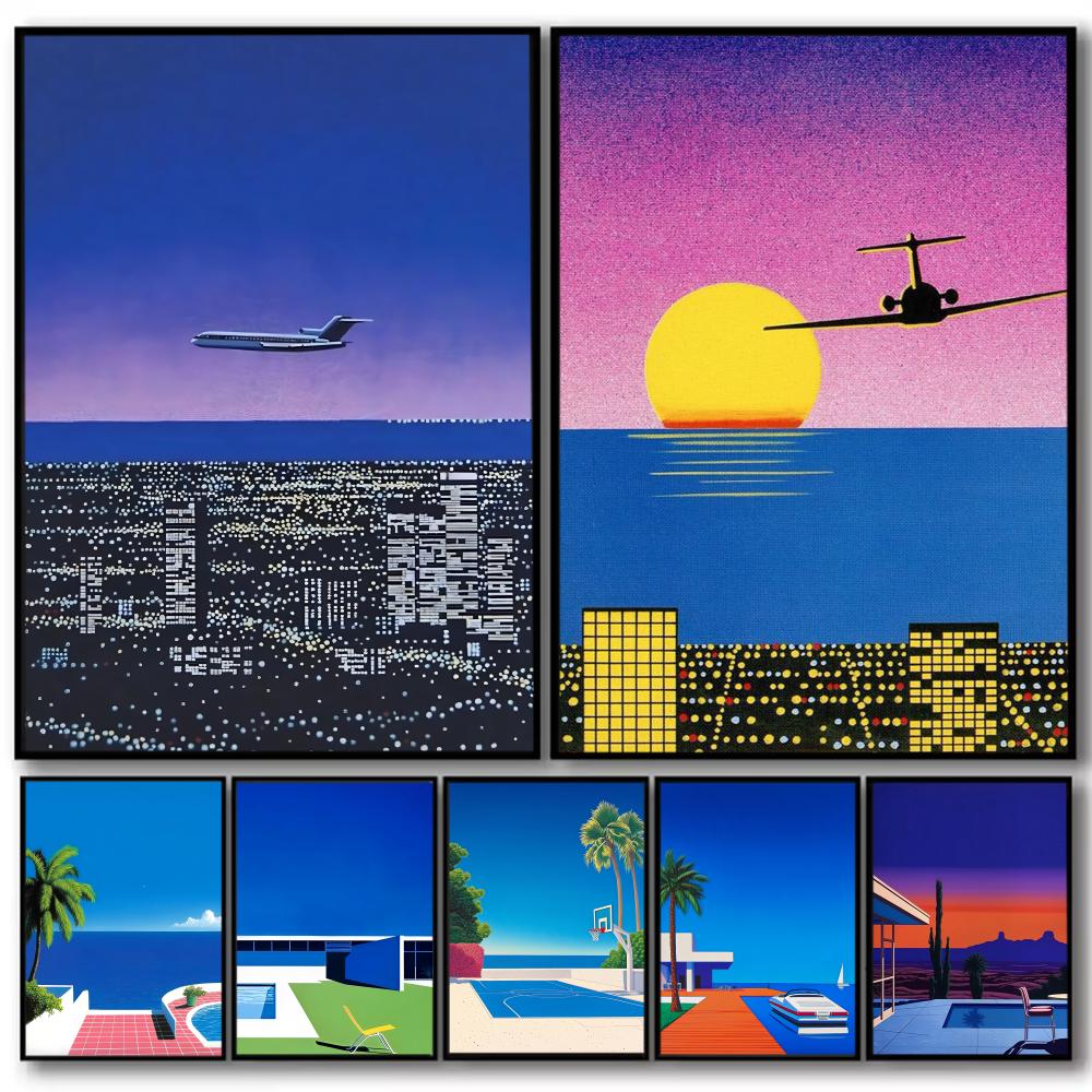 Abstract Oil Painting - 1 szt. bezramowy obraz H-hiroshi Nagai,