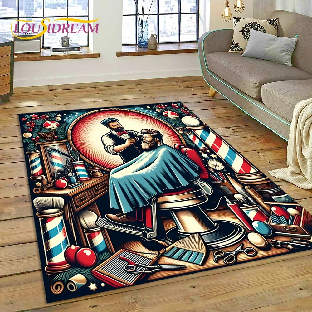Home Decor Online Shopping - Modny dywan z logo salonu fryzjerskiego