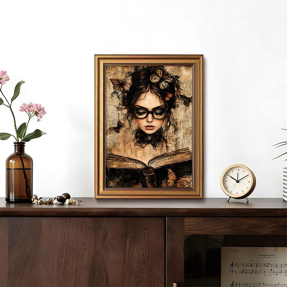 Abstract Oil Painting - Dekoracje Ścienne w Stylu Dark Academia
