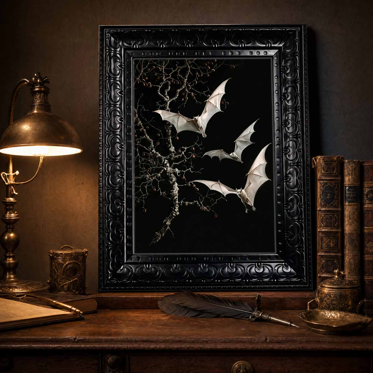 Abstract Oil Painting - Halloweenowa dekoracja ścienna w stylu gotyckim