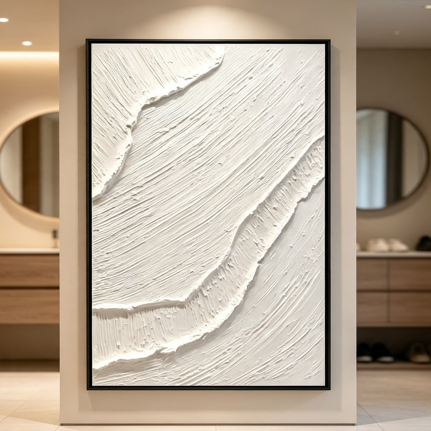 Ręcznie malowany biały obraz o – Abstract Oil Painting recenzja i cena