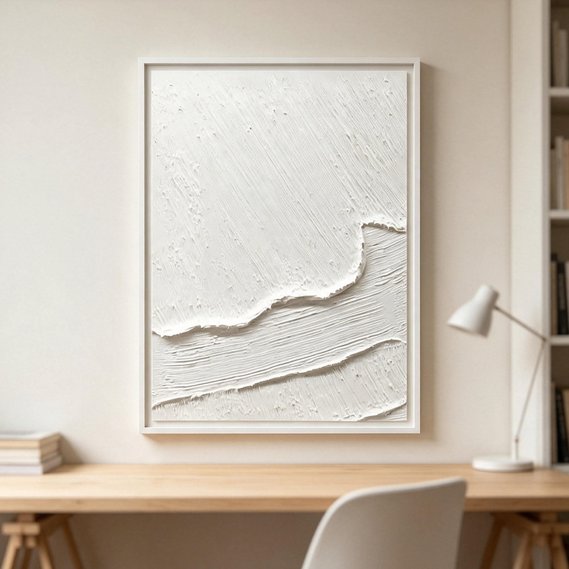 Ręcznie malowany biały obraz o – Abstract Oil Painting recenzja i cena