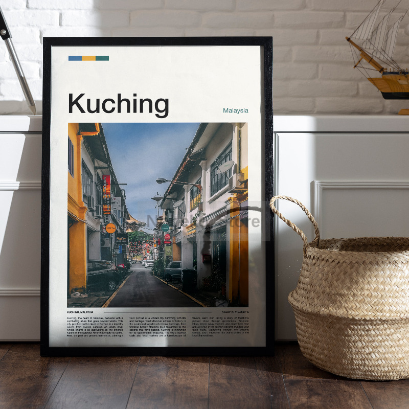 Plakaty podróżnicze w Azji Mal – Home Decor Kuching recenzja i cena