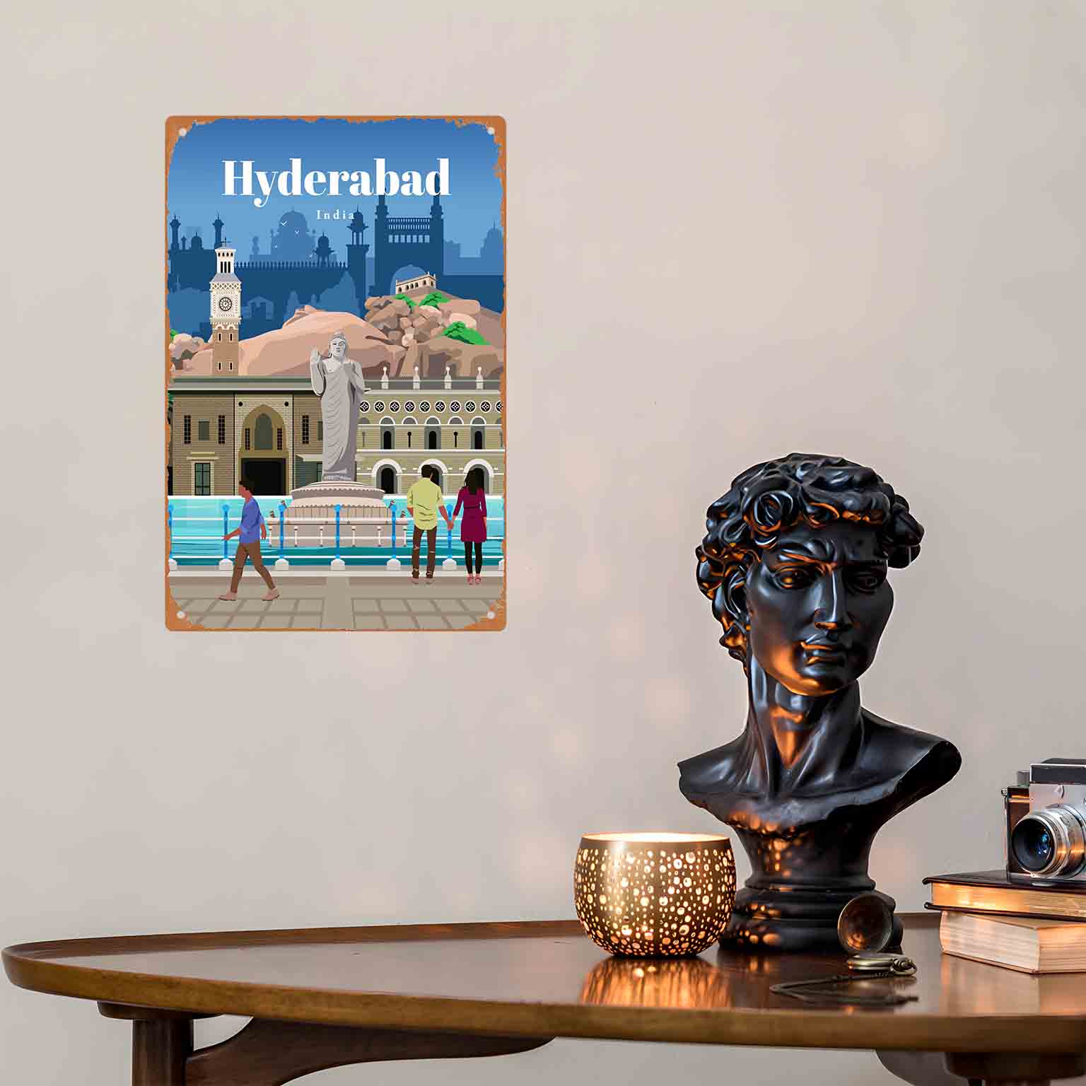 2D PŁASKA METALOWA DEKORACJA Ś – Home Decor Hyderabad recenzja i cena