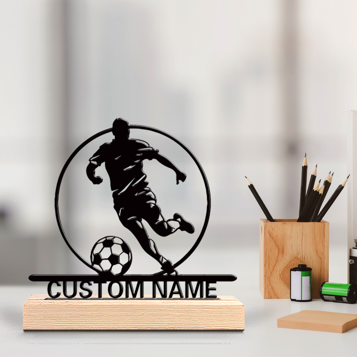 Metalowa statuetka piłkarza z  – Home Decor Zone recenzja i cena