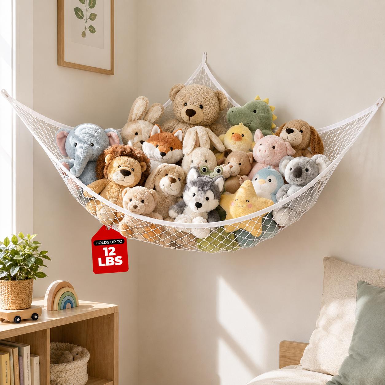 Hamak na zabawki z siatki, wis – Home Decor Zone recenzja i cena