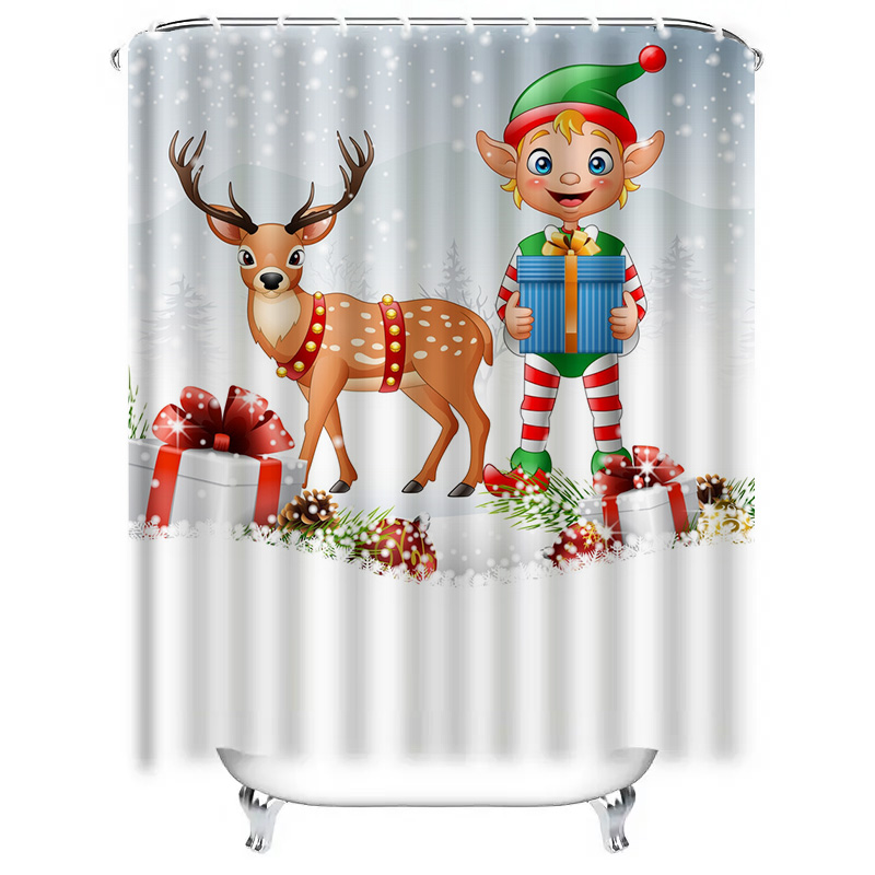 Zasłona prysznicowa z motywem  – Home Xmas Decor Ideas recenzja i cena