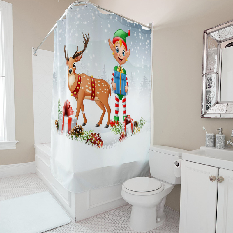 Zasłona prysznicowa z motywem  – Home Xmas Decor Ideas recenzja i cena