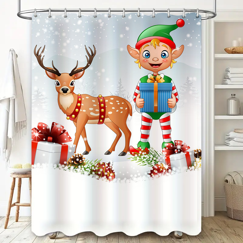 Zasłona prysznicowa z motywem  – Home Xmas Decor Ideas recenzja i cena