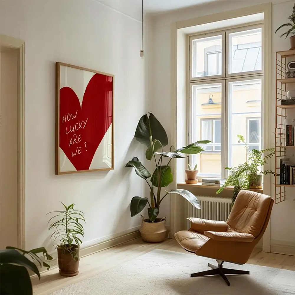 1-częściowy bezramowy czerwony – Home Decor How To recenzja i cena