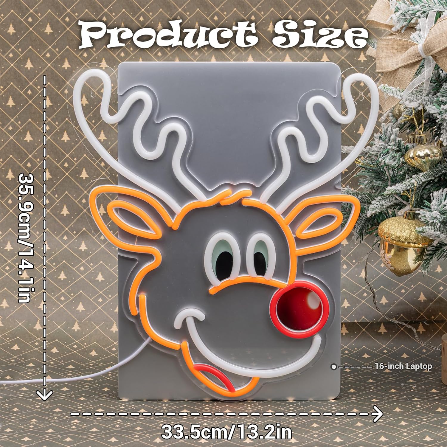 Uroczy neonowy renifer świątec – Home Xmas Decor Ideas recenzja i cena