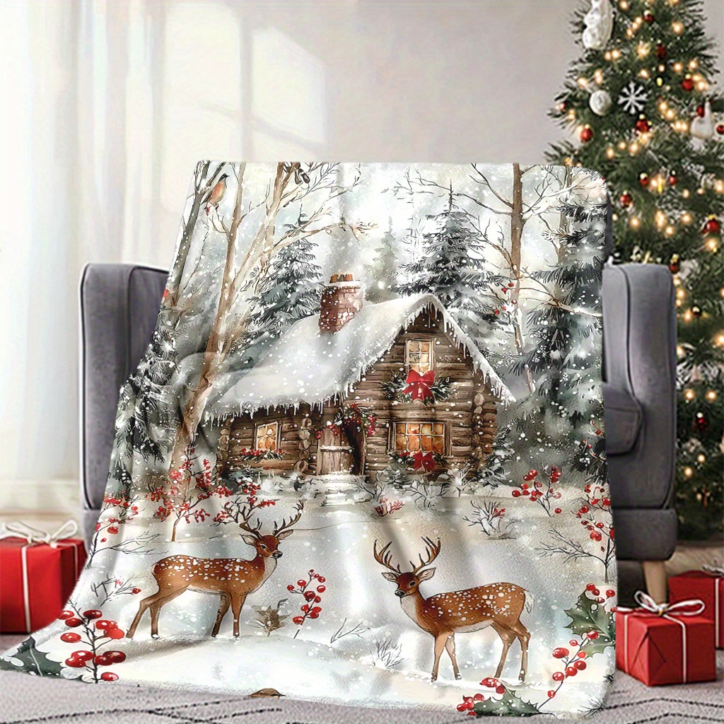Koc świąteczny z motywem jelen – Home Xmas Decor Ideas recenzja i cena
