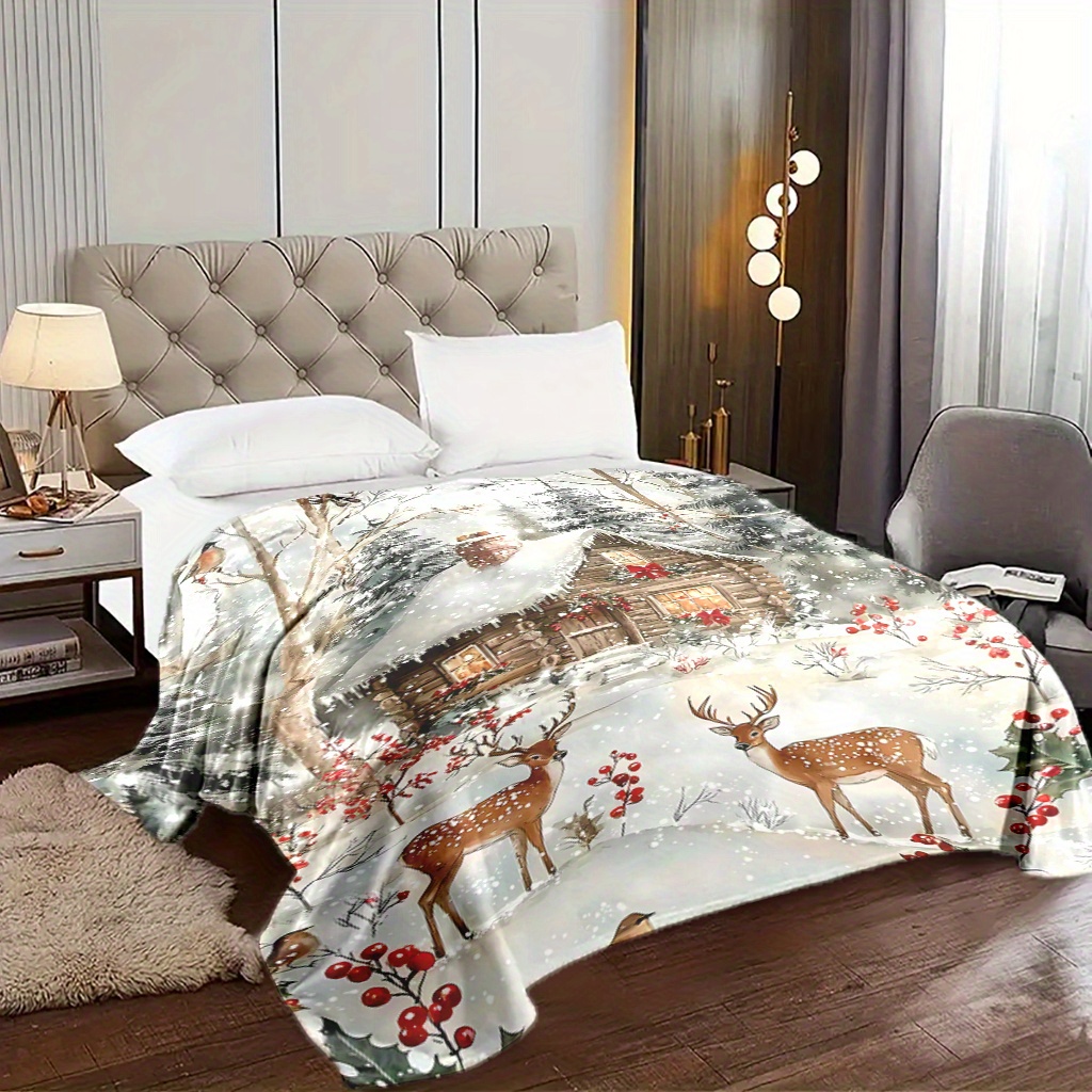 Koc świąteczny z motywem jelen – Home Xmas Decor Ideas recenzja i cena